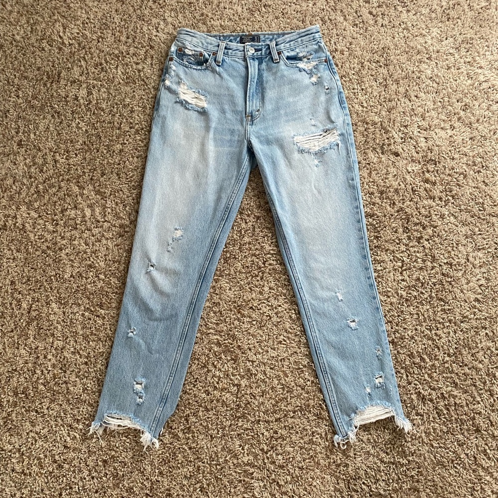 Abercrombie & Fitch Distressed Mom Jeans